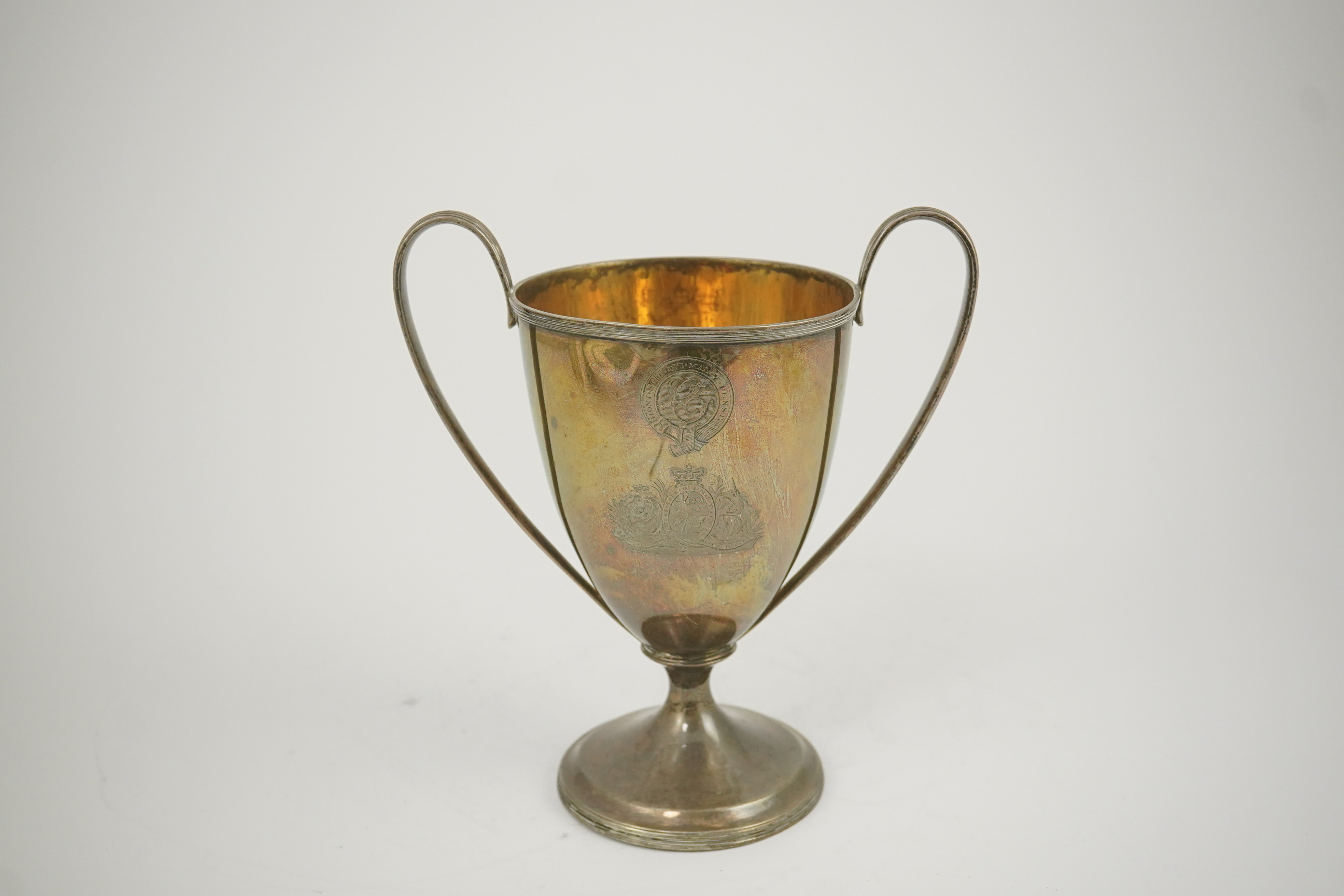 A George III silver two handled pedestal cup, by John Emes